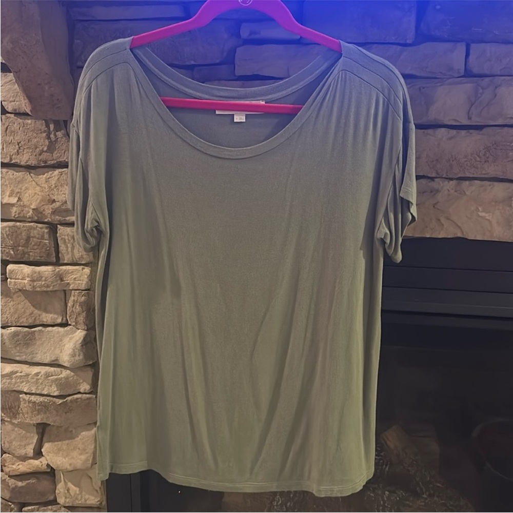 LOFT Green Short Sleeve T-Shirt
